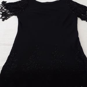 Black dress with sequin beads